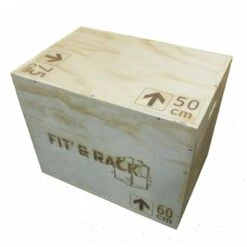 Salto De Caja De Madera Fit & Rack 50x60x75