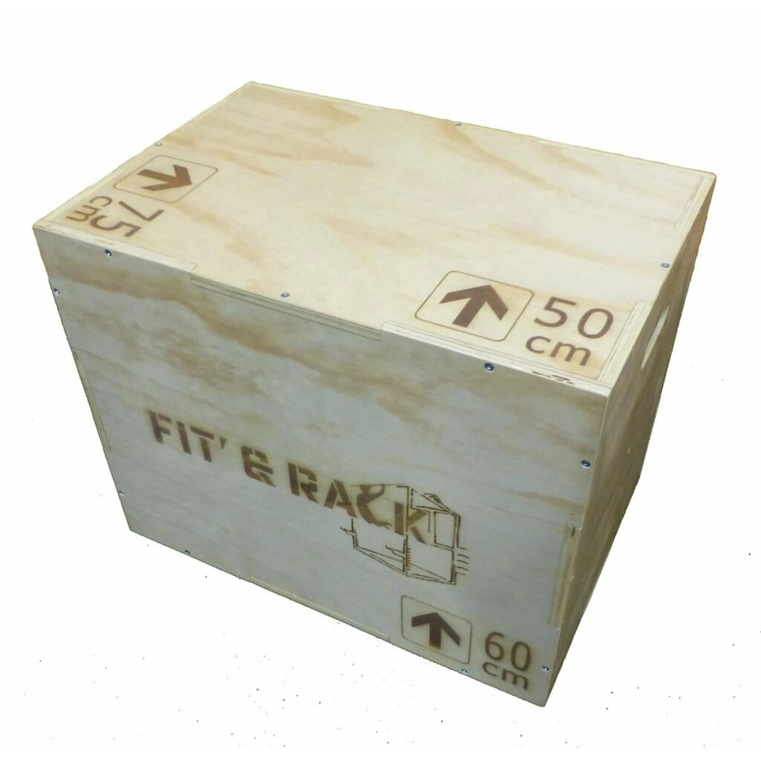 Salto De Caja De Madera Fit & Rack 50x60x75