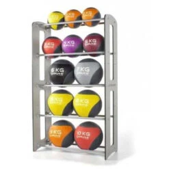 Soporte Para Balón De Entrenamiento O'live Fitness (x10) [Tamaño 62x130x35 cm]
