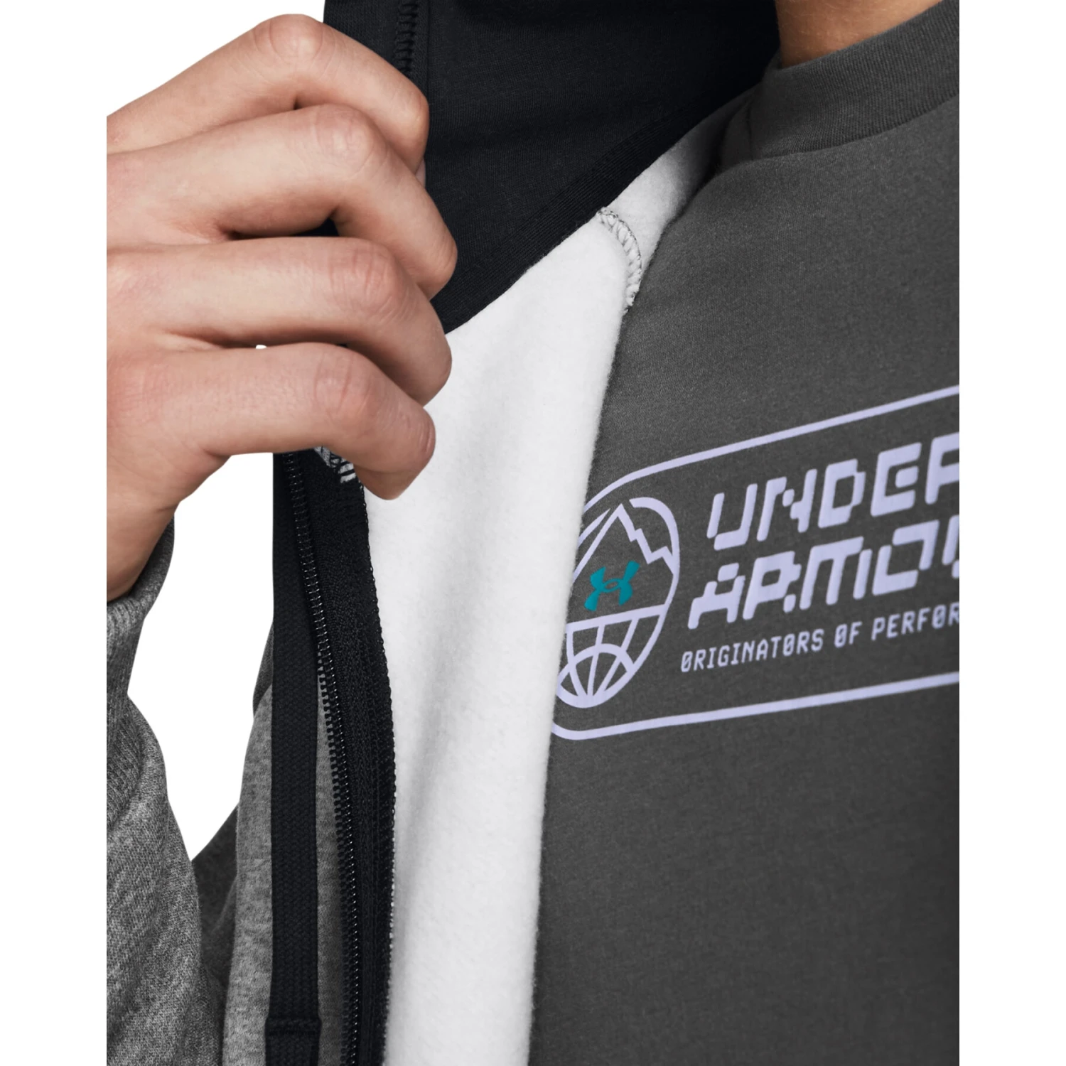 Chaqueta De Chándal Con Capucha Under Armour Rival Fleece Colorblock - Imagen 5